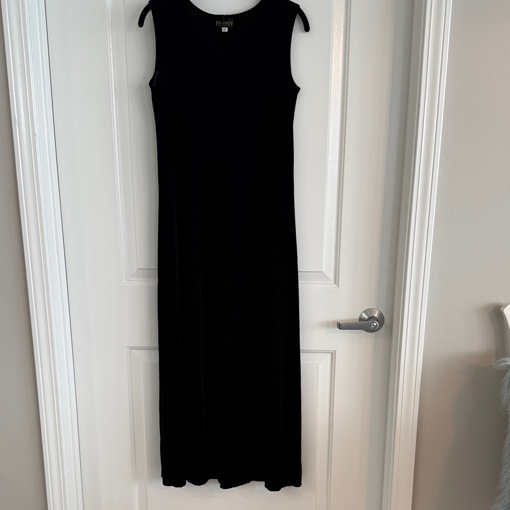 Picadilly Fashion Classic Black Knit Maxi Dress Sz S